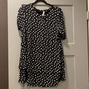 Agnes and Dora L 2-layer polka dot shirt